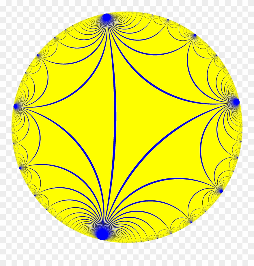 H2 Tiling 23i-4 - Non-euclidean Geometry Clipart