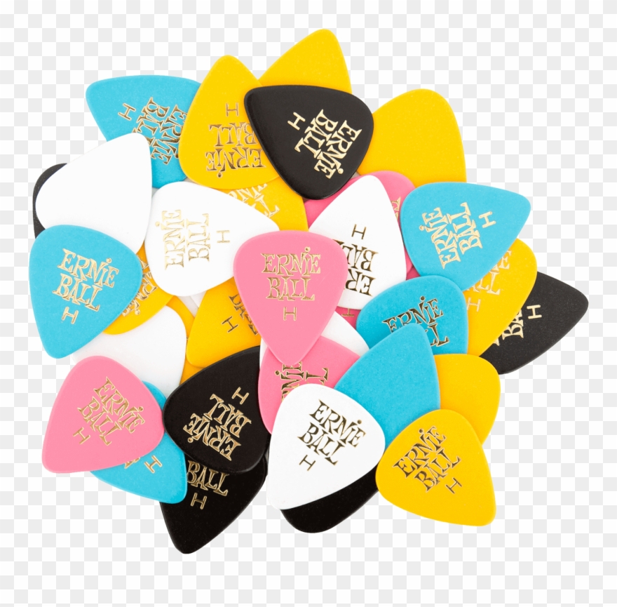 Heavy Assorted Color Cellulose Picks, Bag Of - Ernie Ball Celluloid Picks Clipart