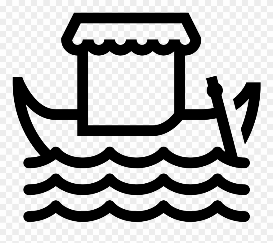Jpg Black And White Gondola Icon Free Download Png - Icon Clipart