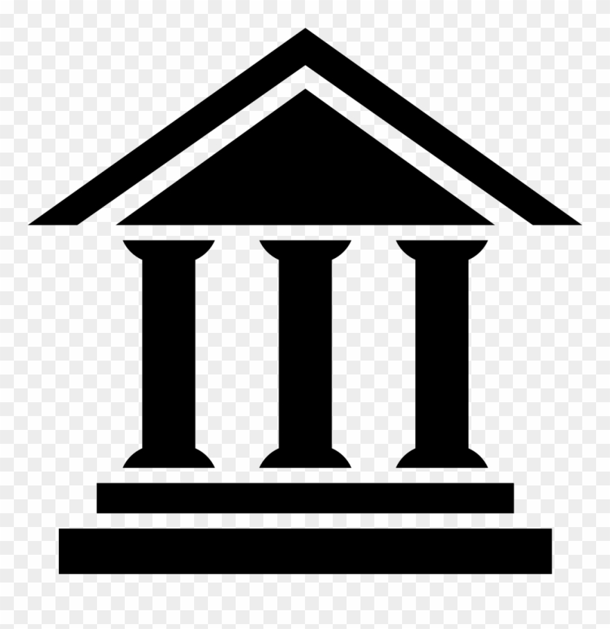 Column Clipart Svg Picture Freeuse Library - Building With Columns Icon - Png Download