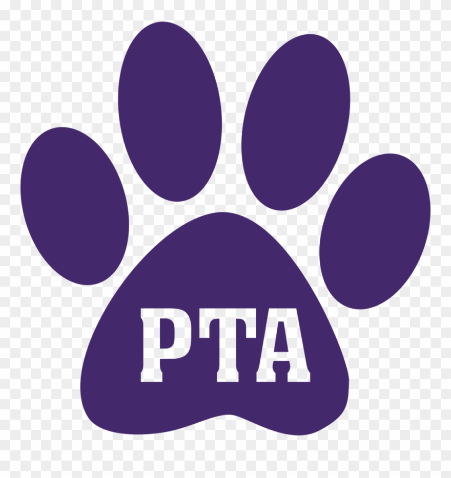 Pta Paw Print Purple Clipart