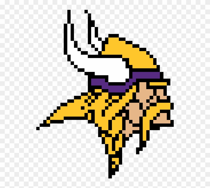 Mr - Hippie - Minnesota Vikings Logo Pixelated Clipart