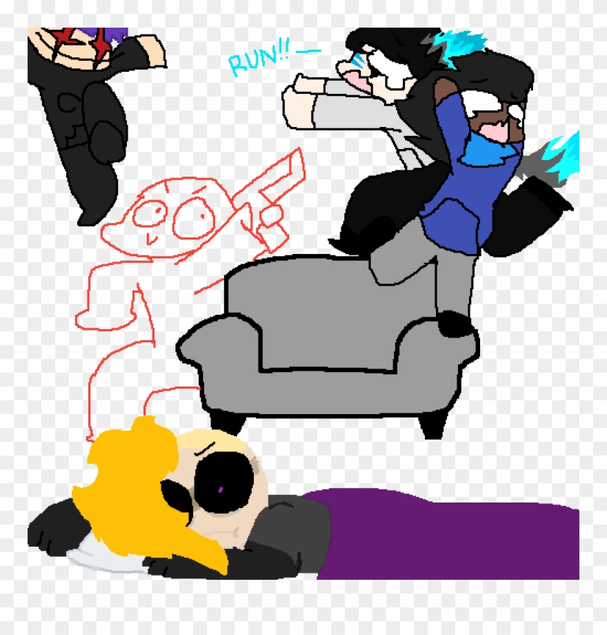 Sleepover Gone Wrong - Cartoon Clipart