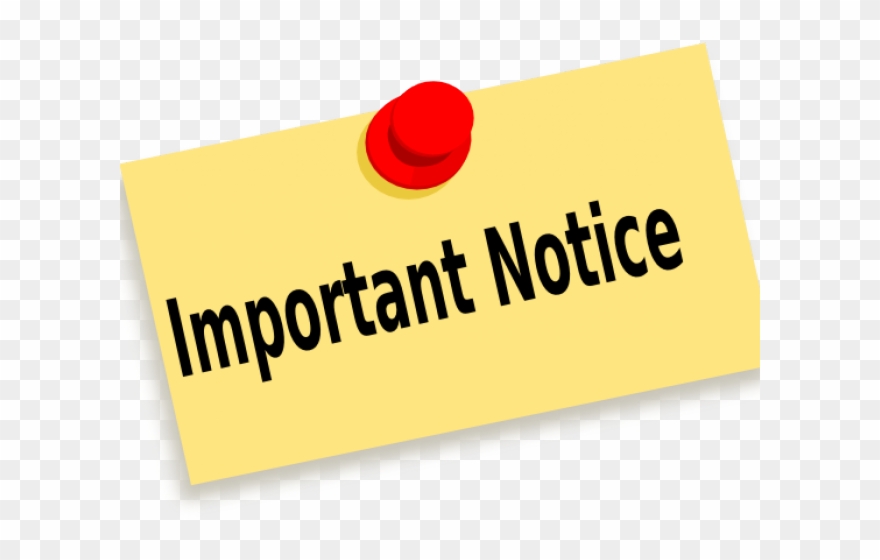 Post It Clipart Important - Important Notice - Png Download
