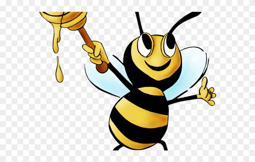 Bee Clipart Silly - Clip Art Honey Bee Art - Png Download