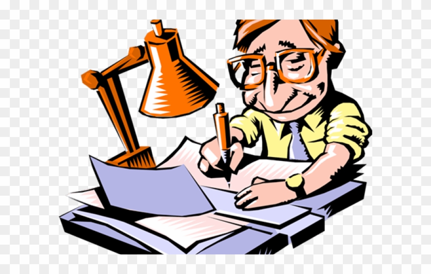 Writer Cartoon Clipart