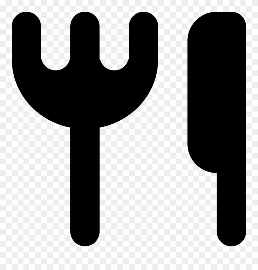 Restaurant Of And Knife - Silueta De Restaurante Png Clipart