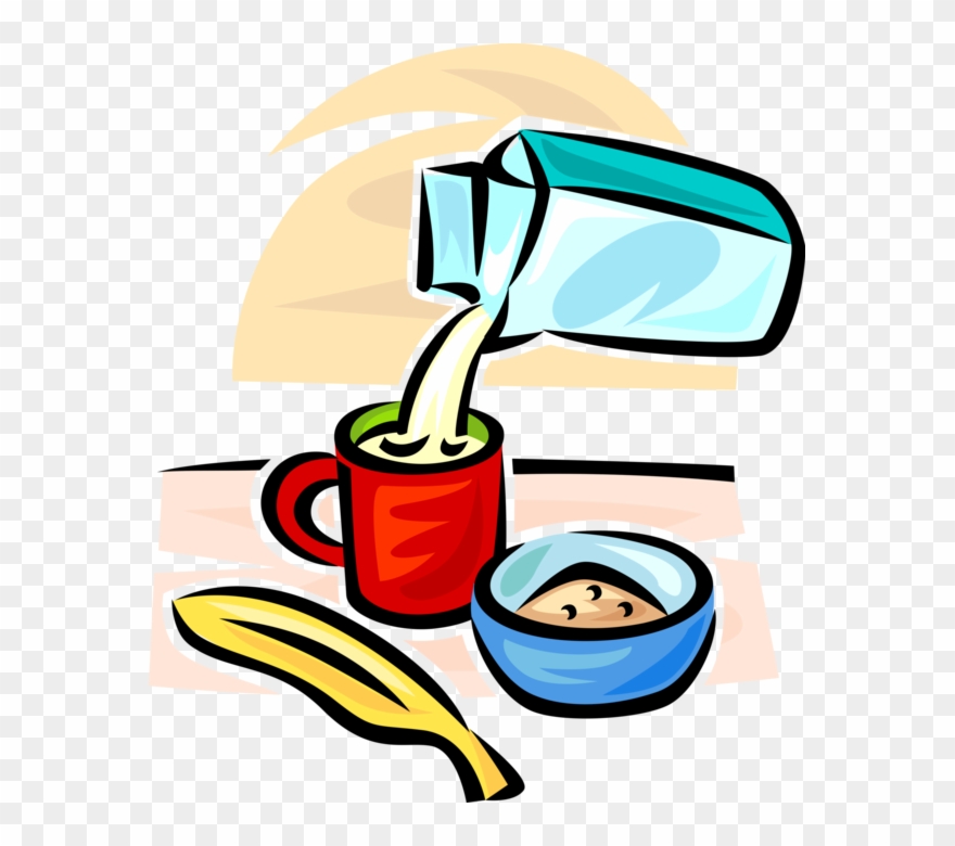 Vector Illustration Of Dairy Milk Carton, Mug Cup, - Cliparts Milchtüte - Png Download