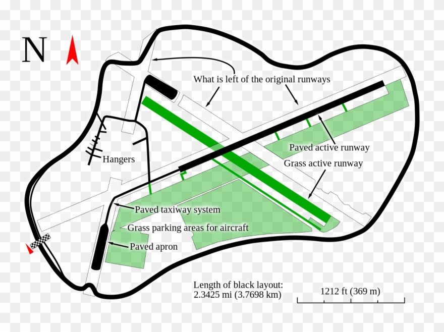 Thruxton Race Track Map Clipart