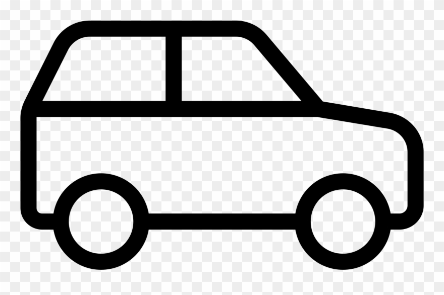 The Sport Utility Vehicle, Halfway Between A Truck - Bus Outline Clipart
