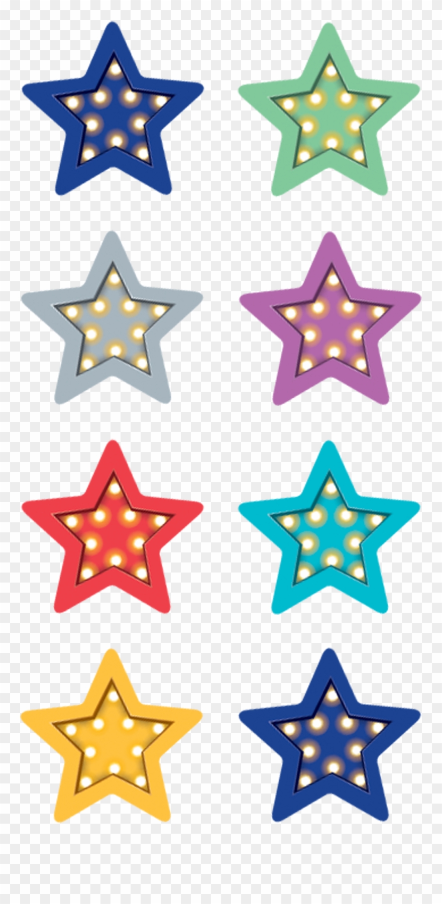 Marquee Stars Mini Stickers - Distressed Vintage Star Clipart