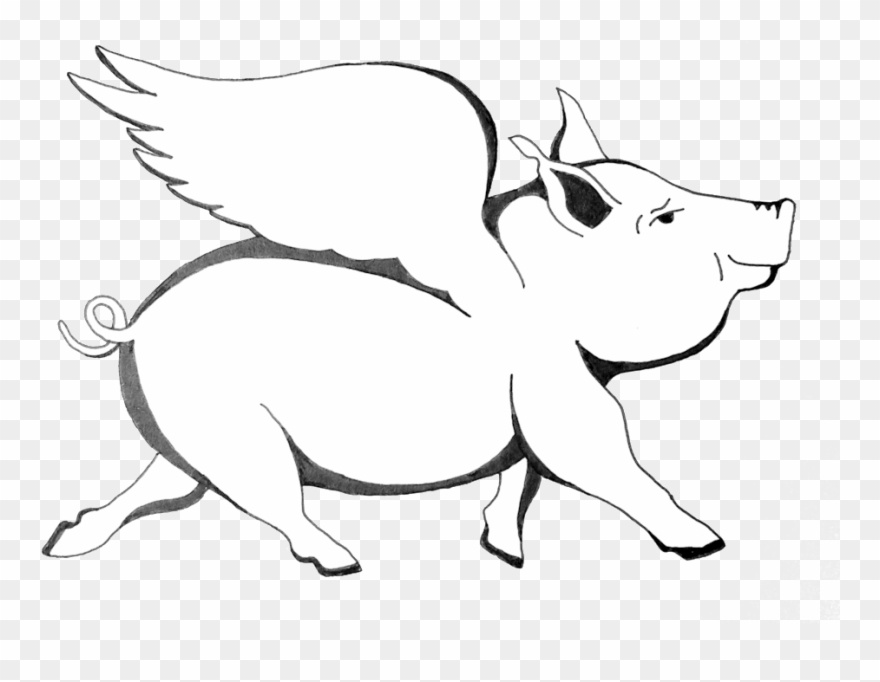 Flying Pig Png - Flying Pig Transparent Clipart