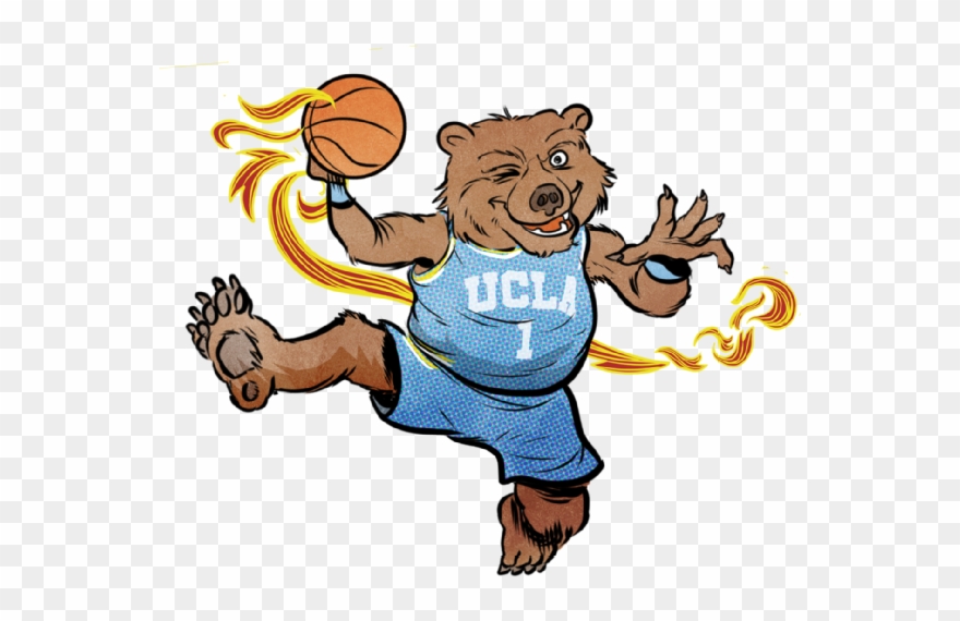 Ucla Is Back On The Marquee - Ucla Mascot With Basketball Clipart