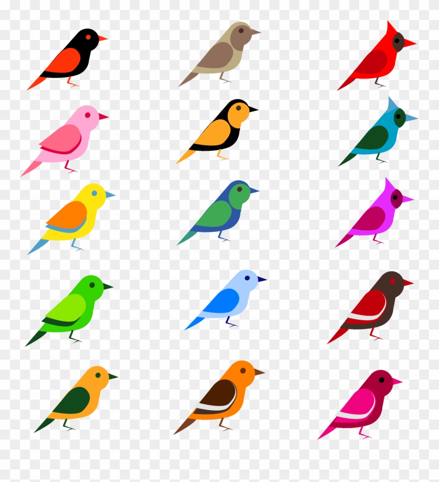 Songbird Clipart Woodland Bird - Simple Pictures Of Birds - Png Download