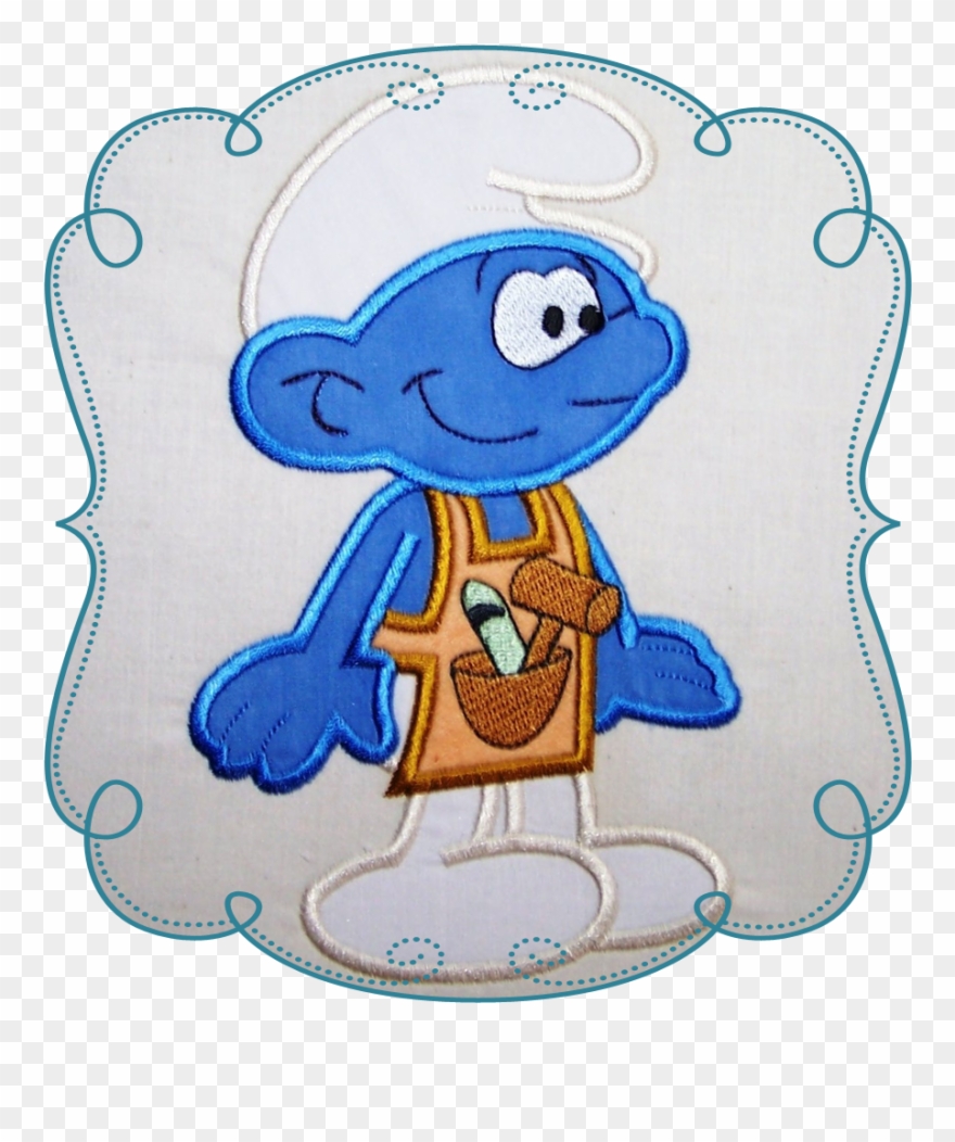 Smurf Applique Machine Embroidery Design Pattern-instant - Appliqué Clipart