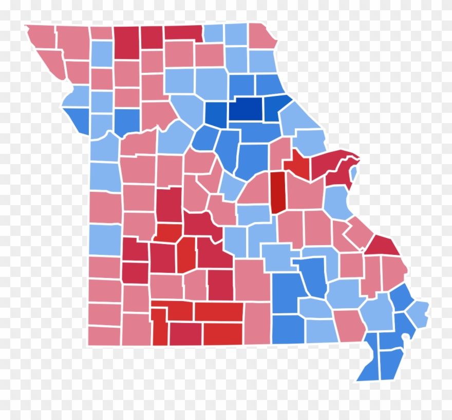 Missouri Senatorial Election Results By County, - Missouri Clipart
