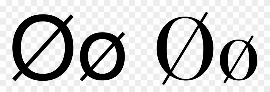 Open - 0 With A Line Through Clipart