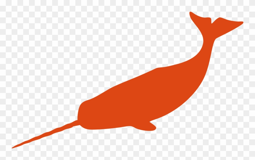 Similar Clip Art - Narwhal Stencil - Png Download