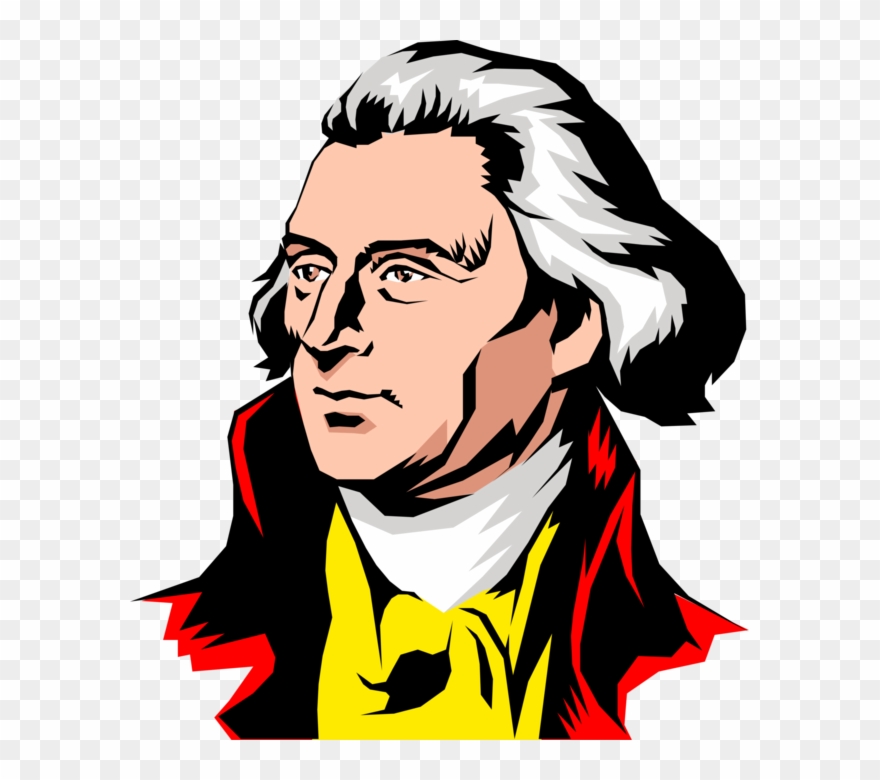 Vector Illustration Of Founding Father Thomas Jefferson - Paraphrasing The Declaration Of Independence Worksheet Clipart