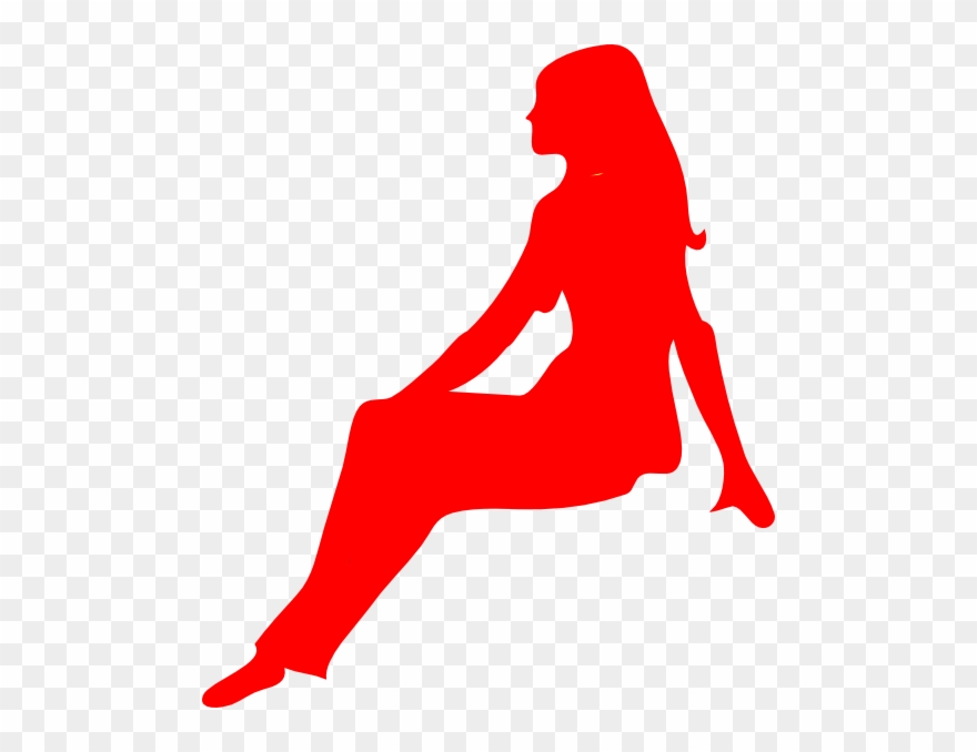 Silhouette Of Person Sitting Down Clipart