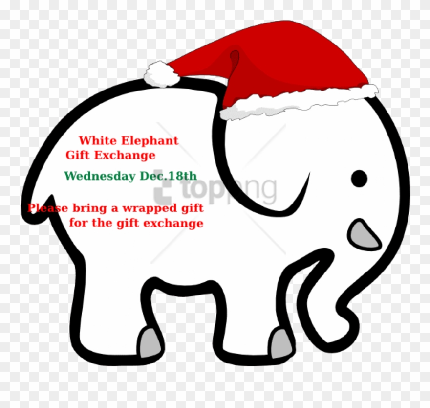 Xio S 2013 Invite Clip Art At Clker - White Elephant Gift - Png Download