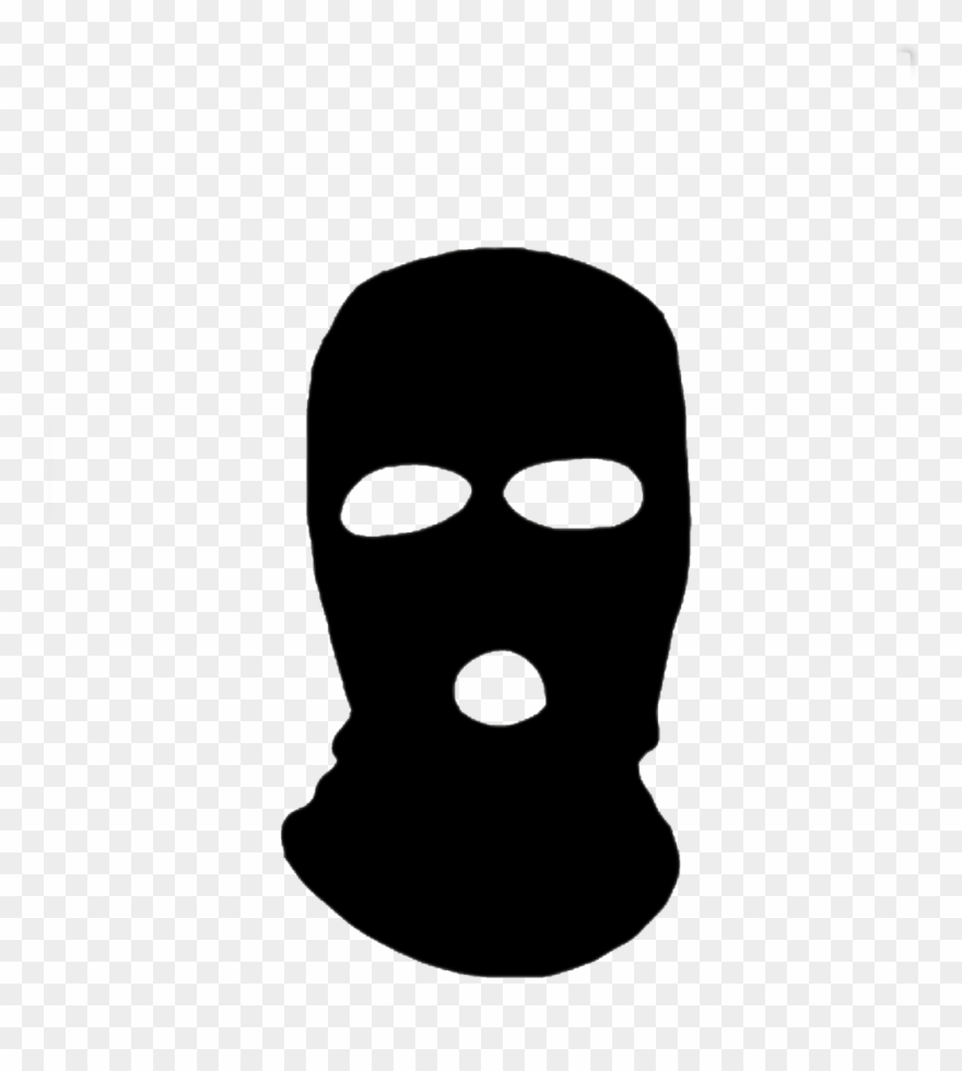 Black Ski Mask Cartoon Clipart