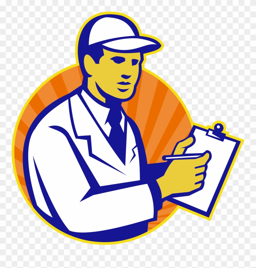 Inspector With Clipboard - Png Download