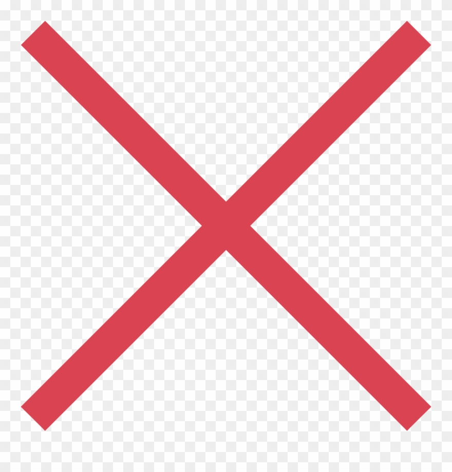 Open - Thin Red X Png Clipart
