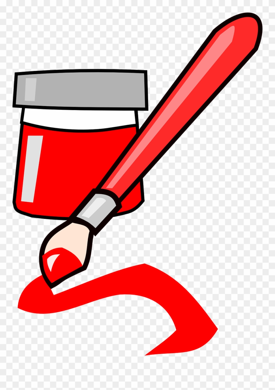 Paint Brush Clipart Paint Can - Red Paint Can Clipart - Png Download