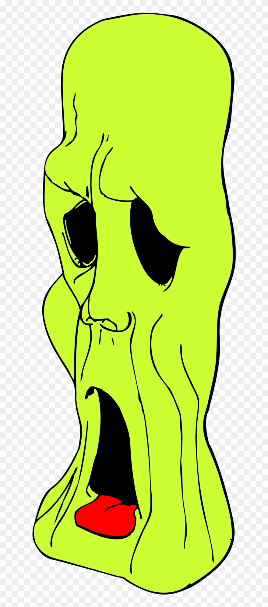Green Ghoul Cartoon Clipart