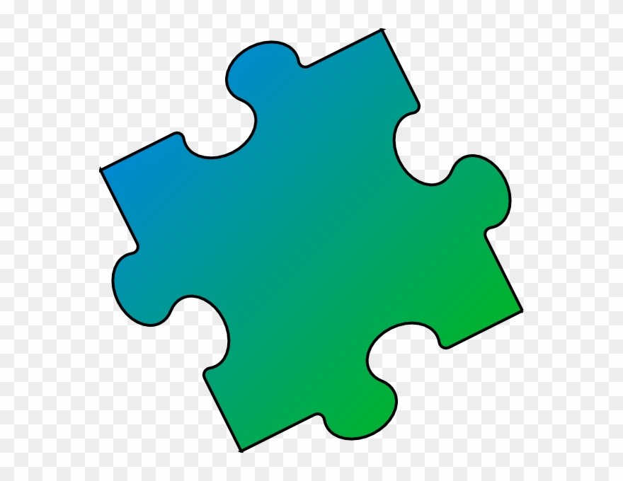 Blue Green Puzzle Piece Clipart