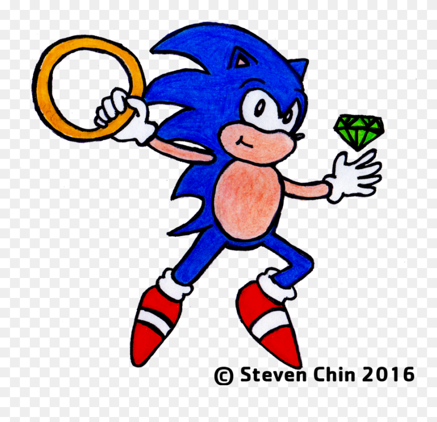 Sonic The Hedgehog Chaos Emerald And By - Chaos Emeralds Clipart