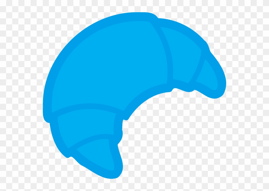 Blue Croissant Clipart