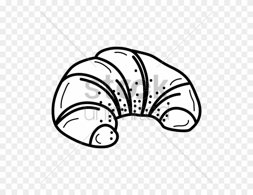 Download Croissant Black And White Clipart Croissant - Croissant - Png Download