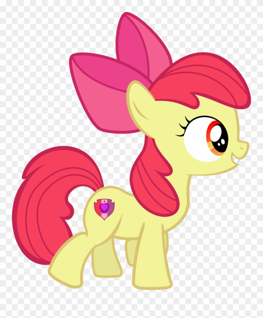 Apple Bloom With Her Cutie Mark - Apple Bloom With Cutie Mark Clipart