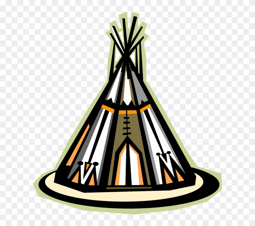 Vector Illustration Of North American Indigenous Indian - Indianentent Clipart