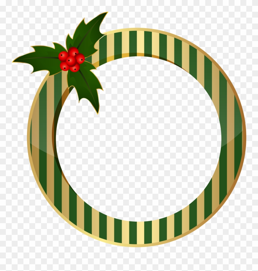 Rounding, Natal - Christmas Round Frame Png Clipart