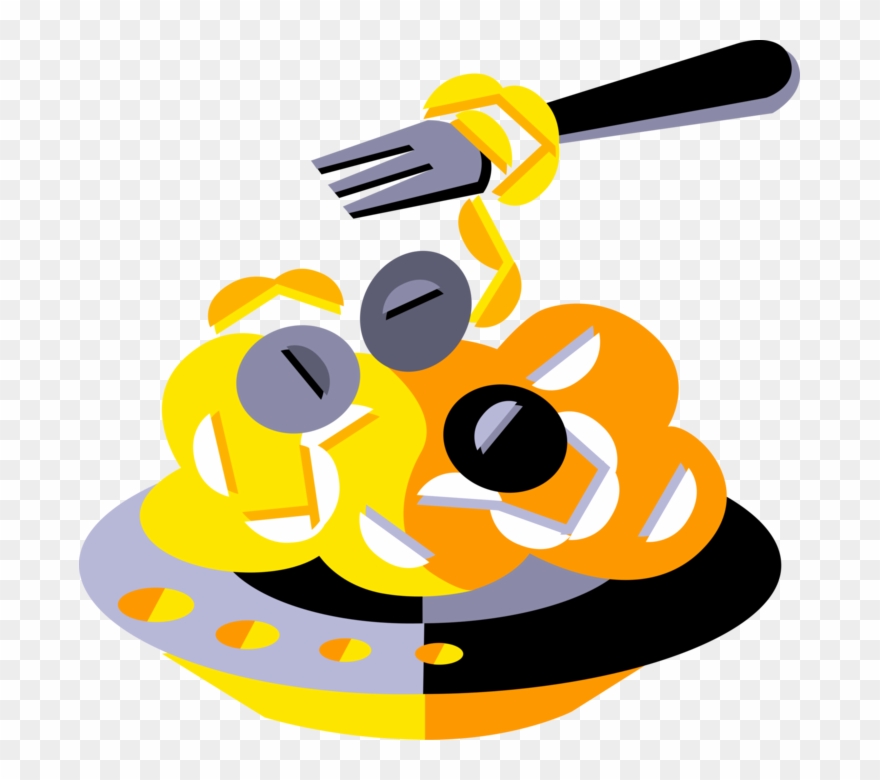Vector Illustration Of Italian Cuisine Spaghetti Pasta - Spaghetti Clipart