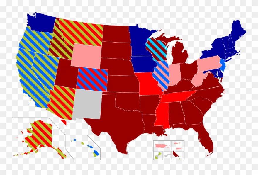 Samesex Marriage In Usa Sandbox - Blue Map Of United States Clipart