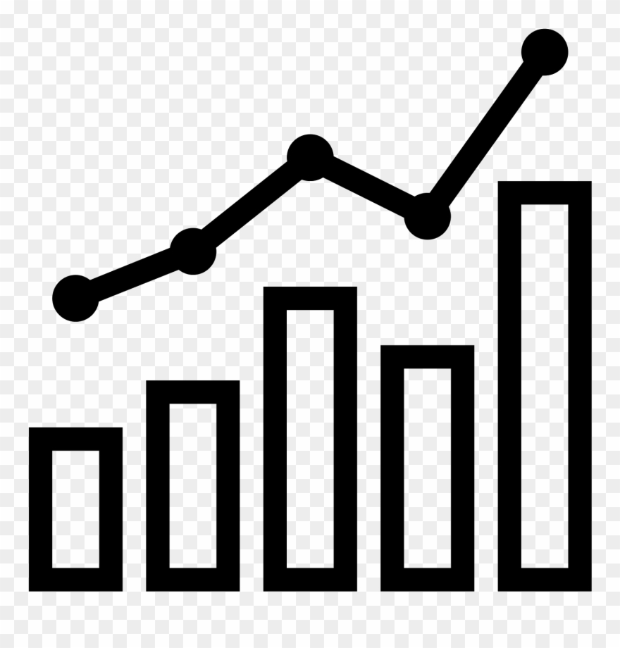 Line Chart Vector - Chart Icon Transparent Clipart