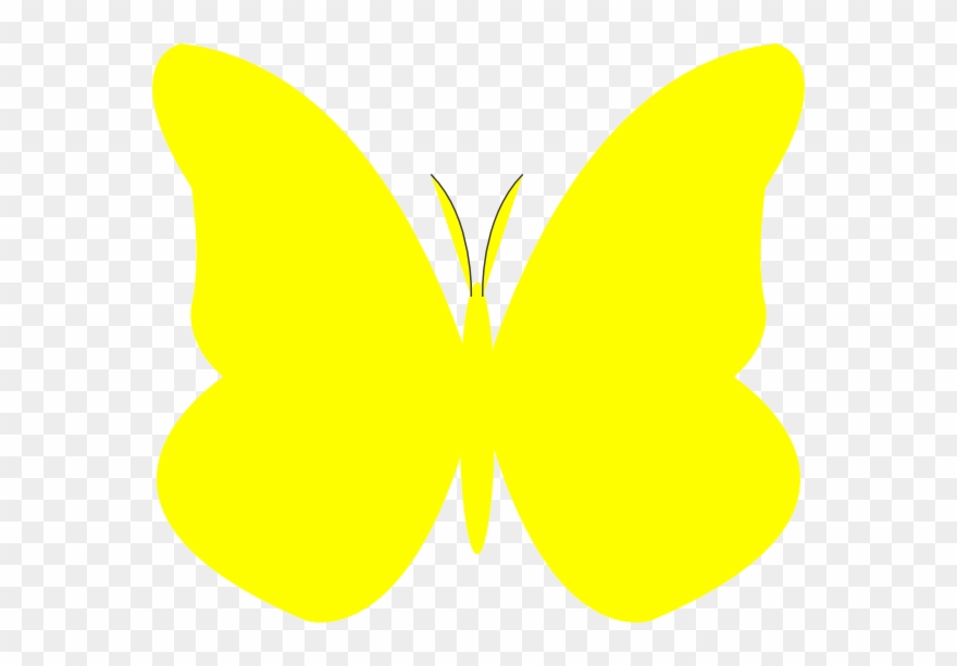 Yellow Butterfly Clipart - Png Download