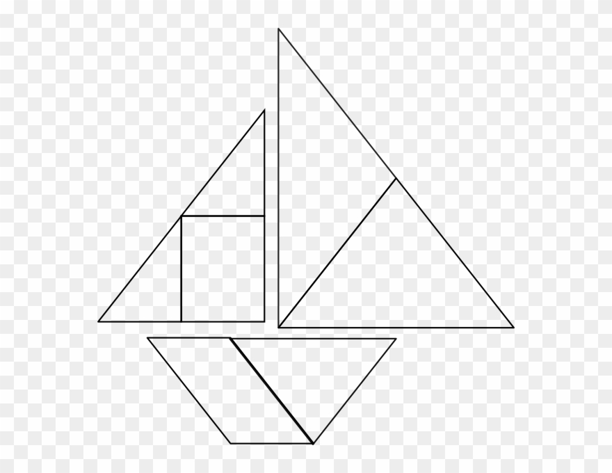 Tangram Black And White Clipart