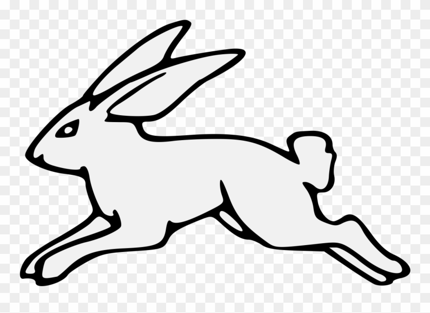 Pdf - Heraldic Rabbit Clipart