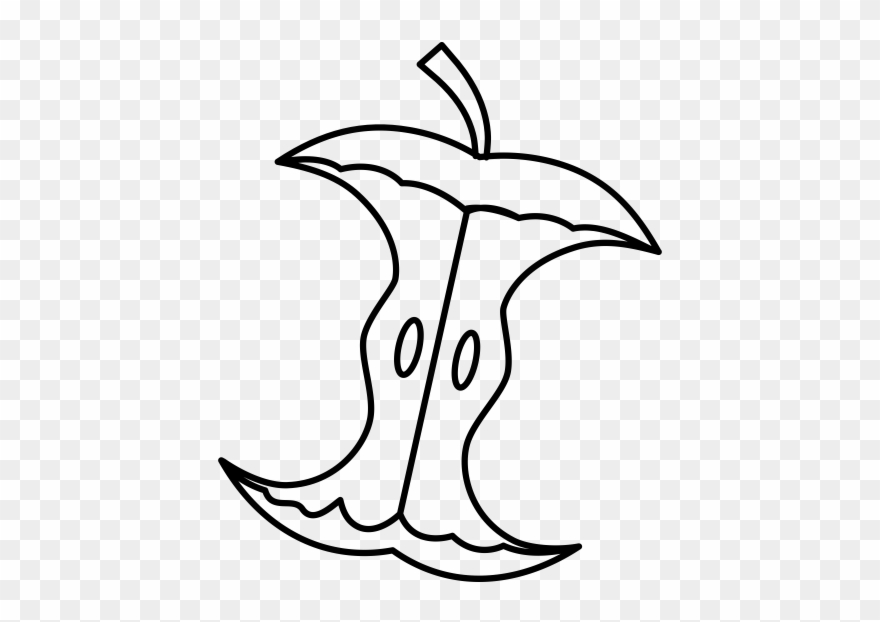 Cored Apple - Apple Clipart
