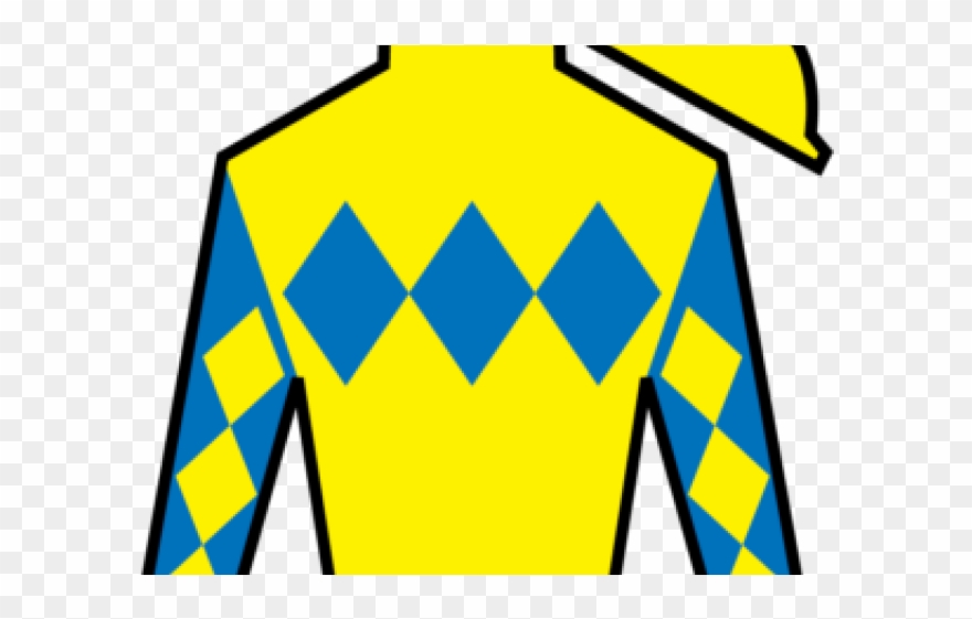 Blue And Yellow Jockey Shirt Clipart