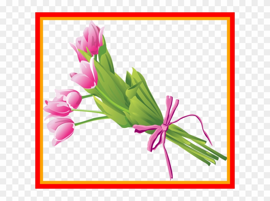 Bouquet Vector Flower Clipart Png Library Library - Bunch Of Flowers Clipart Png Transparent Png