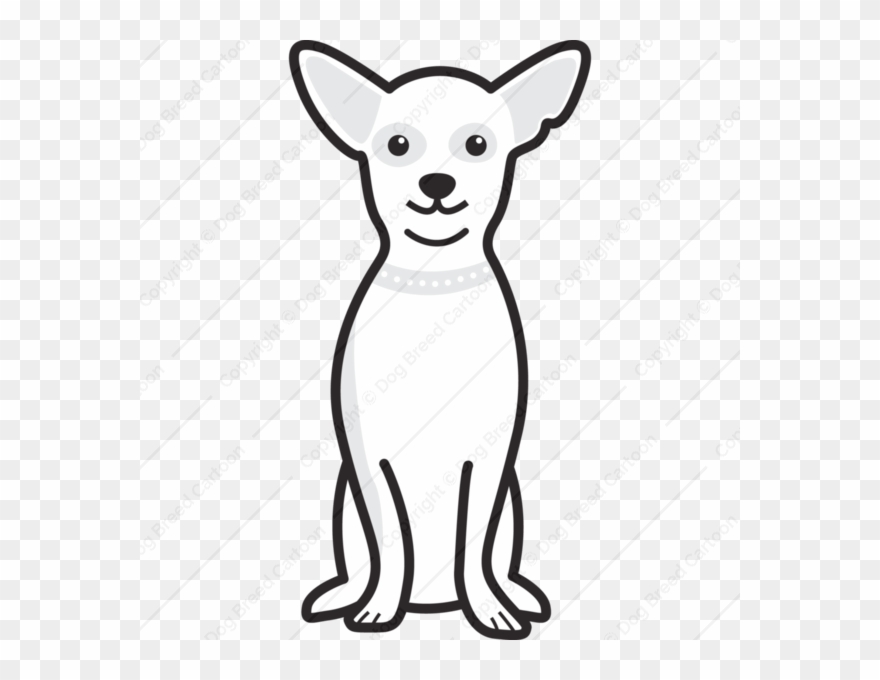 Freeuse Download Chihuahua Linear Edition Dog - Cartoon Chihuahua Clipart