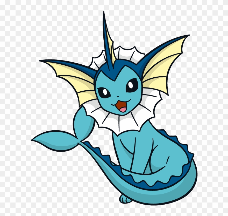 Vaporeon Pokemon Character Vector Art - Vaporeon Png Clipart