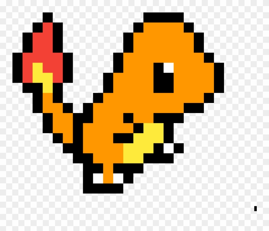 Pokemon - Charmander Pixel Art Clipart