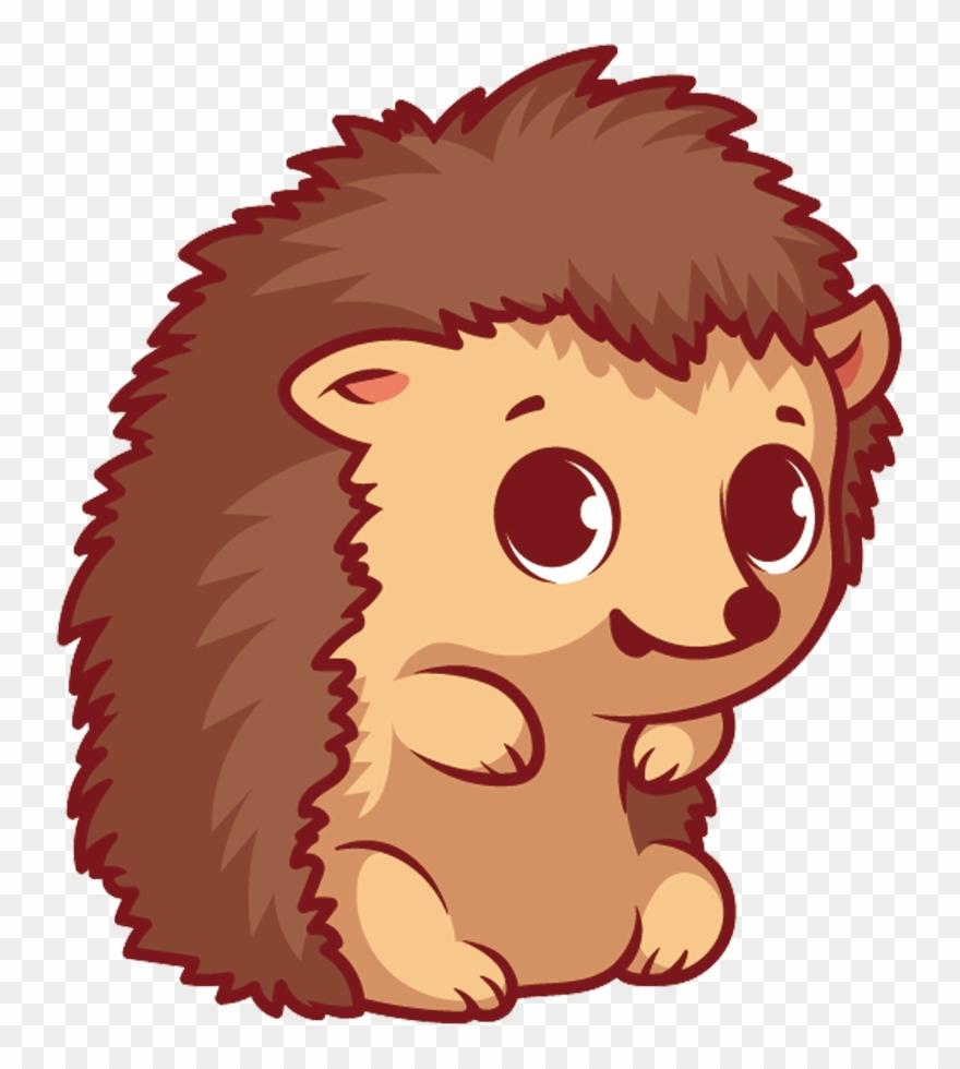 Cute Hedgehog Kawaii Cartoon Adorbale Animal Freetoedit - Gambar Kartun Hewan Landak Clipart